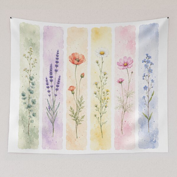 Item preview, Pastel Watercolor Wildflower Strips designed and sold by 0606PM.