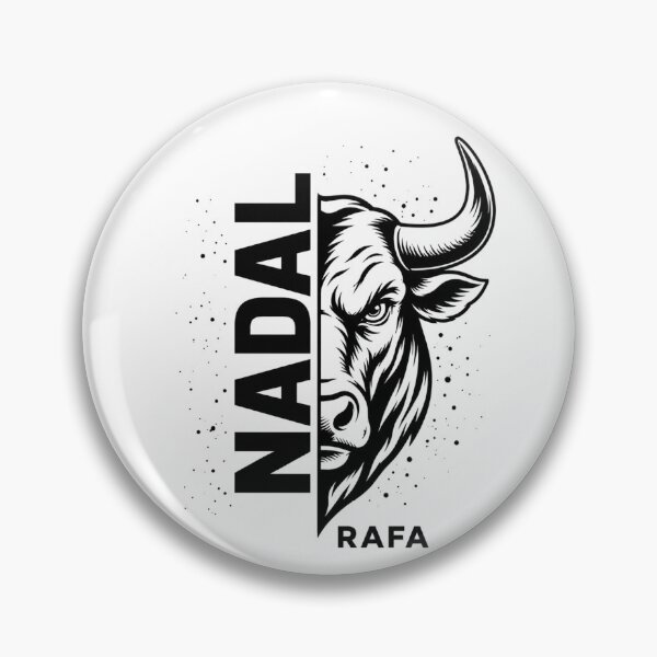 Item preview, Rafa Nadal Raging Bull Mascot Black and White Tennis Design designed and sold by Holy-Verse.