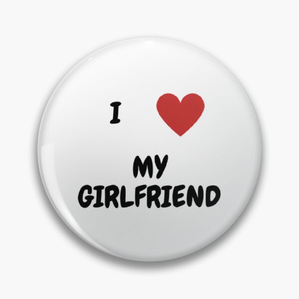 Item preview, I Love My Girlfriend Cute Red Heart – Romantic Relationship Quote Art designed and sold by mentosdesigner.