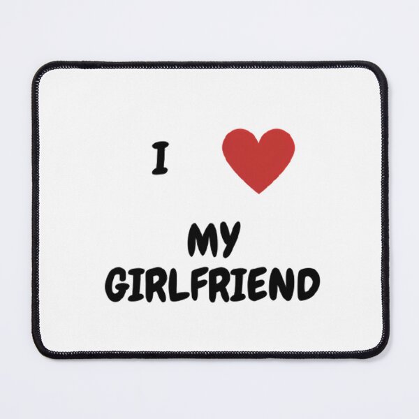 Item preview, I Love My Girlfriend Cute Red Heart – Romantic Relationship Quote Art designed and sold by mentosdesigner.