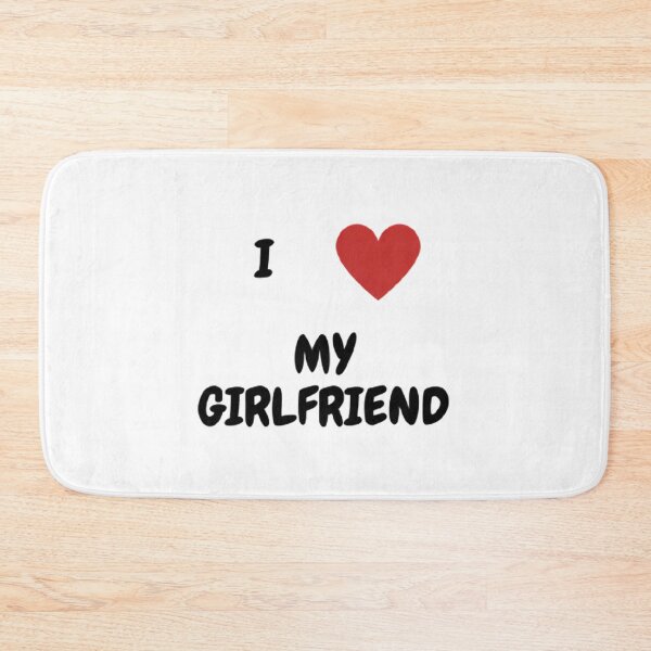 Item preview, I Love My Girlfriend Cute Red Heart – Romantic Relationship Quote Art designed and sold by mentosdesigner.