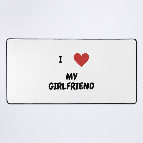 Item preview, I Love My Girlfriend Cute Red Heart – Romantic Relationship Quote Art designed and sold by mentosdesigner.