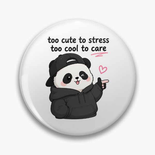 Item preview, Too Cute To Stress Panda Gen Z Sticker designed and sold by Snikdha.