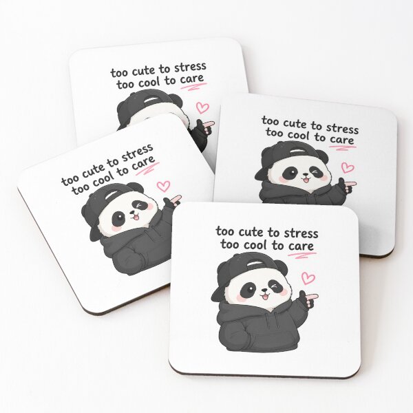 Item preview, Too Cute To Stress Panda Gen Z Sticker designed and sold by Snikdha.