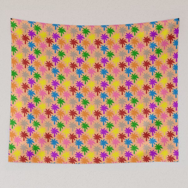 Item preview, Colorful Rainbow Palm Trees Design - Orange  designed and sold by PatternTitan.