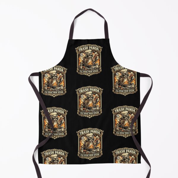 Item preview, Funny BBQ Raccoon Grilling Steak Vintage Style Design designed and sold by thoughtswear.