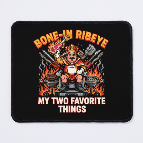 Item preview, Bone in Ribeye My Two Favorite Things Funny Steak and BBQ Quote designed and sold by Redgiant87x.