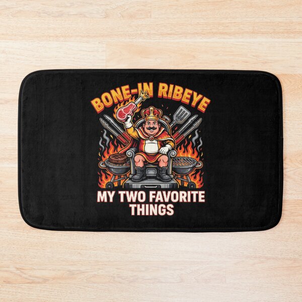 Item preview, Bone in Ribeye My Two Favorite Things Funny Steak and BBQ Quote designed and sold by Redgiant87x.