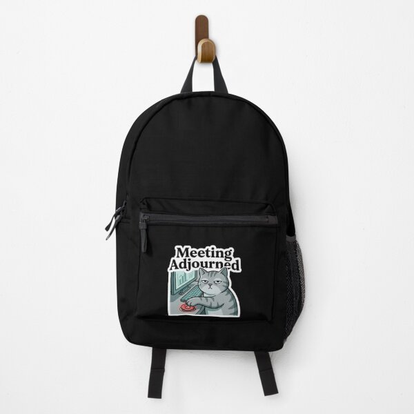 Item preview, Meeting Adjourned Funny Office Cat Design designed and sold by Cat Meme Fund.