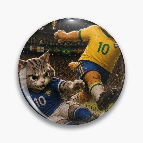 Item preview, Epic Sliding Tackle – Dog vs Cat Soccer Showdown designed and sold by QuirkNest Studio .