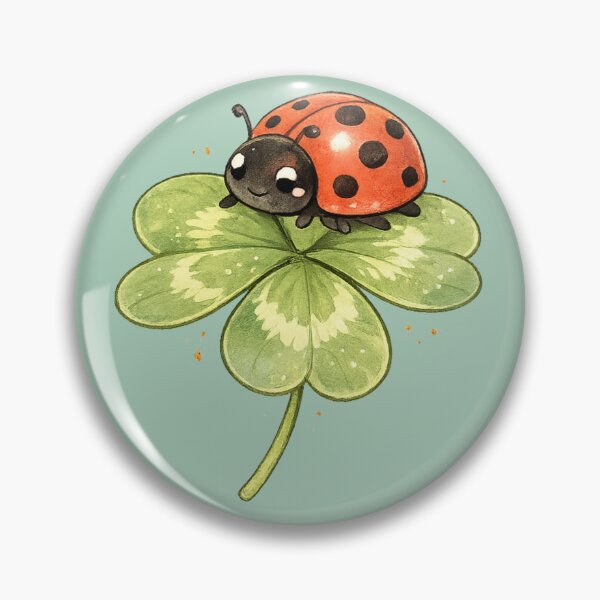 Item preview, Ladybug on Clover Cute Nature designed and sold by MagicMakerPh⭐⭐⭐⭐⭐.