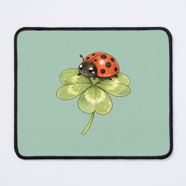 Item preview, Ladybug on Clover Cute Nature designed and sold by MagicMakerPh⭐⭐⭐⭐⭐.