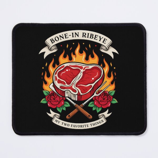 Item preview, Bone in Ribeye My Two Favorite Things Vintage Meat Lovers Grilling designed and sold by Redgiant87x.