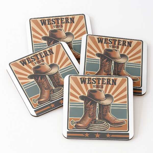 Item preview, Retro Western Cowboy Boots - Western Vibes Sunset designed and sold by NewVibeStudio.