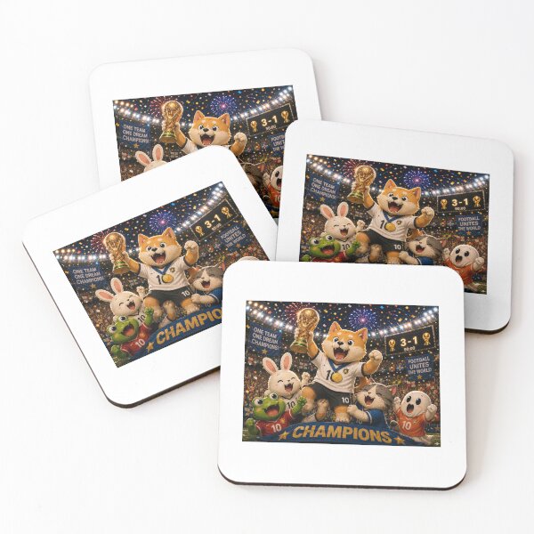 Item preview, Cute Animal Champions – Victory Trophy Celebration designed and sold by QuirkNest Studio .