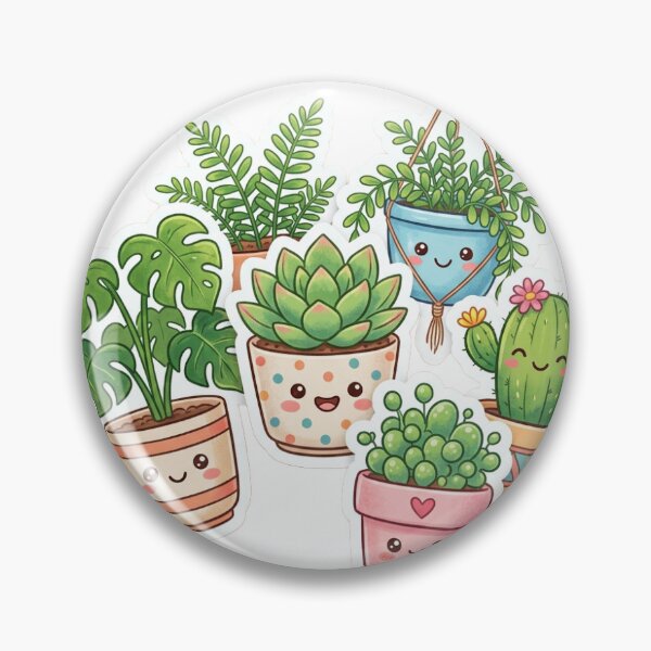 Item preview, Cute Smiling Potted Plants Sticker designed and sold by surbhiArt.