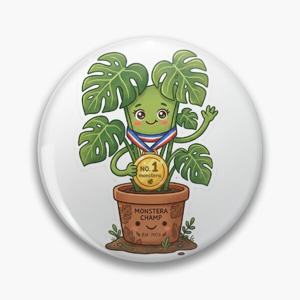 Item preview, Happy Monstera Plant with Medal Cute Houseplant Sticker designed and sold by surbhiArt.