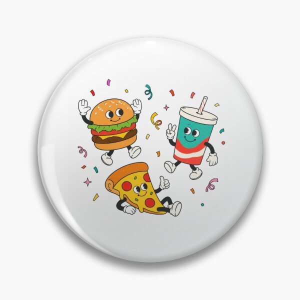 Item preview, Cute Fast Food Party – Kawaii Burger Pizza Soda Cartoon Design designed and sold by Emianartstudio.