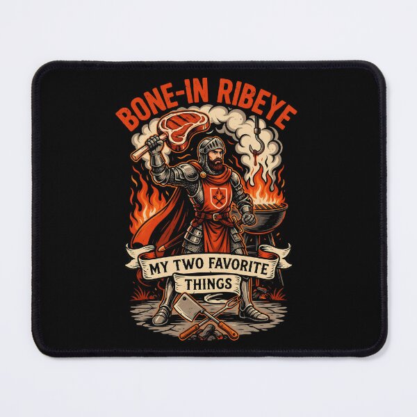 Item preview, Bone in Ribeye My Two Favorite Things Funny Meat Lover BBQ designed and sold by Redgiant87x.