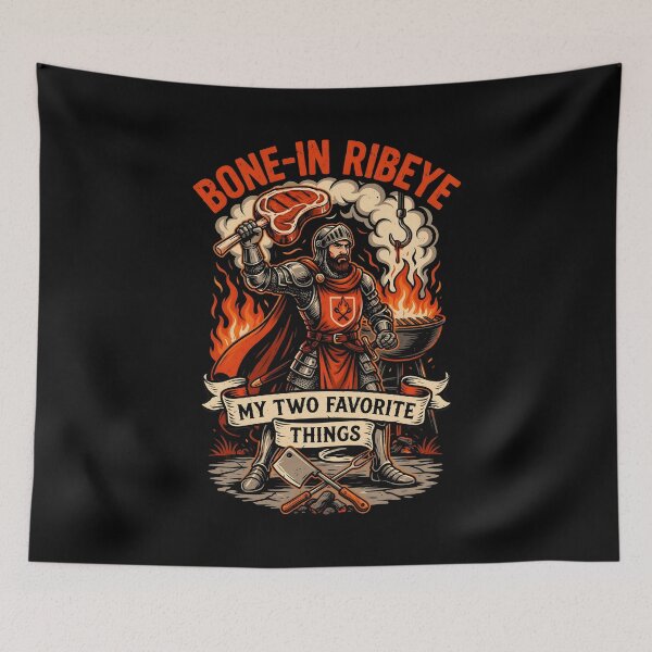 Item preview, Bone in Ribeye My Two Favorite Things Funny Meat Lover BBQ designed and sold by Redgiant87x.