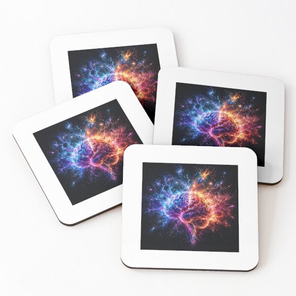 Item preview, Cosmic Brain Explosion Neon Universe Art designed and sold by RawMindCo.