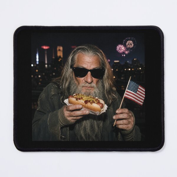 Item preview, Funny Gandalf Wizard Hotdog 4th of July, Funny LOTR Wizard Meme designed and sold by rusiaa.