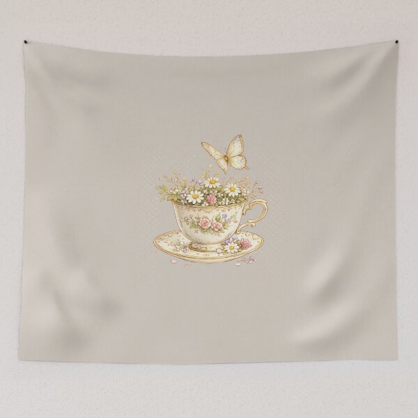 Item preview, Butterfly Teacup Cottagecore Fairycore designed and sold by MagicMakerPh⭐⭐⭐⭐⭐.