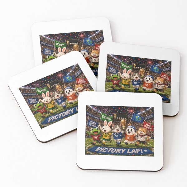 Item preview, Victory Lap – Cute Animal Football Celebration designed and sold by QuirkNest Studio .