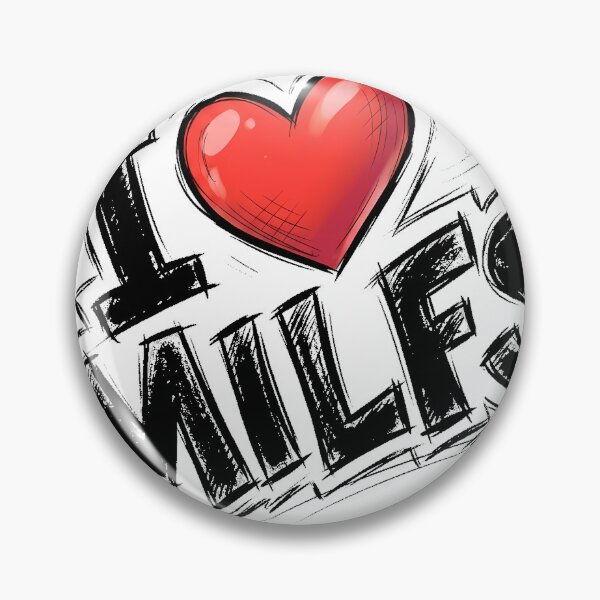 Item preview, I Heart Milfs Sketch Heart Funny Edgy Text Art designed and sold by Andruzito.