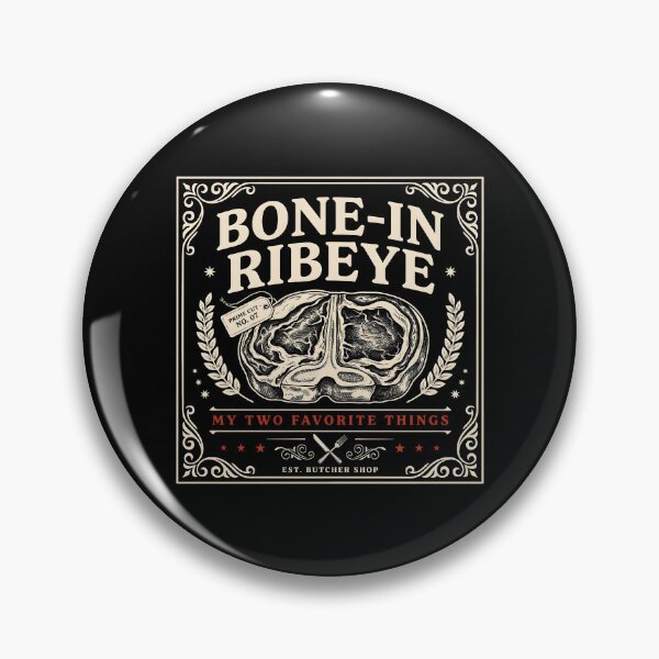Item preview, Bone in Ribeye My Two Favorite Things Grilling Enthusiast Retro designed and sold by Redgiant87x.