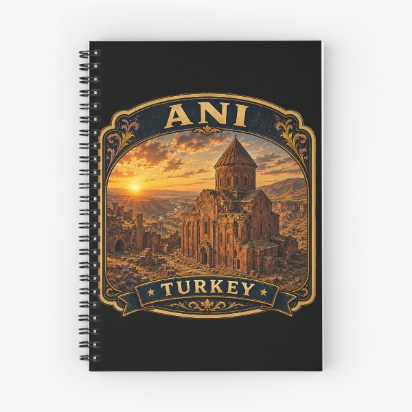 Item preview, Ani Ruins Vintage Travel Badge | Medieval Cathedral Turkey Sticker designed and sold by DreamPaw Studio.
