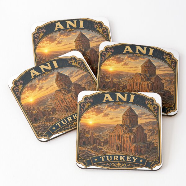 Item preview, Ani Ruins Vintage Travel Badge | Medieval Cathedral Turkey Sticker designed and sold by DreamPaw Studio.