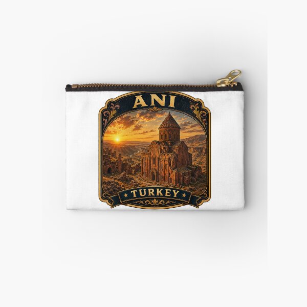 Item preview, Ani Ruins Vintage Travel Badge | Medieval Cathedral Turkey Sticker designed and sold by DreamPaw Studio.
