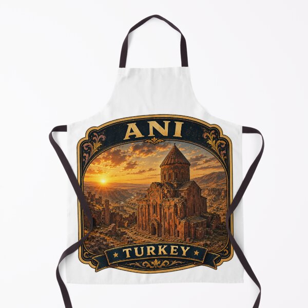 Item preview, Ani Ruins Vintage Travel Badge | Medieval Cathedral Turkey Sticker designed and sold by DreamPaw Studio.