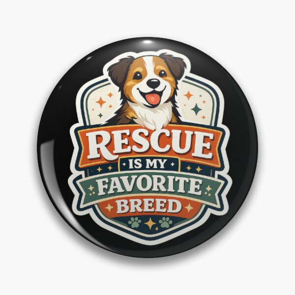 Item preview, Rescue Is My Favorite Breed Dog Sticker designed and sold by Sketchlegacy.