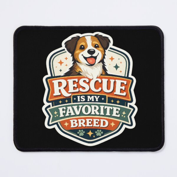 Item preview, Rescue Is My Favorite Breed Dog Sticker  designed and sold by Sketchlegacy.
