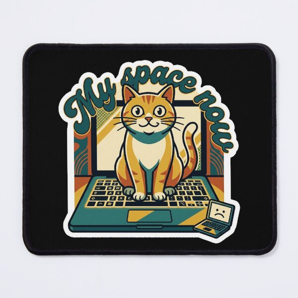 Item preview, My Space Now Funny Cat Laptop Design designed and sold by Cat Meme Fund.