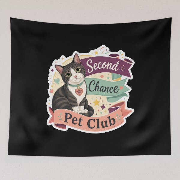 Item preview, Second Chance Pet Club Rescue Cat Sticker  designed and sold by Sketchlegacy.