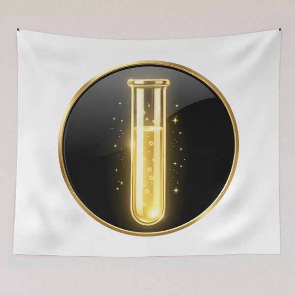 Item preview, Golden Test Tube – Luxury Scientific Icon designed and sold by simaso.