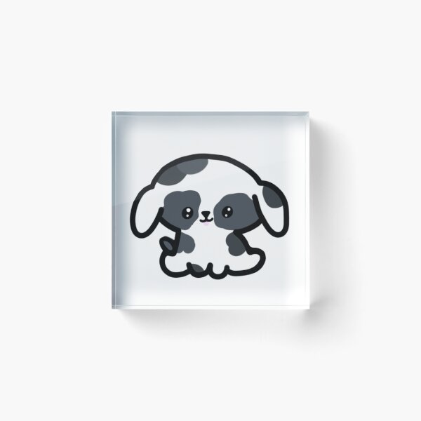 Item preview, Cute Spotted White and Black Chibi Puppy designed and sold by AestheteArchive.