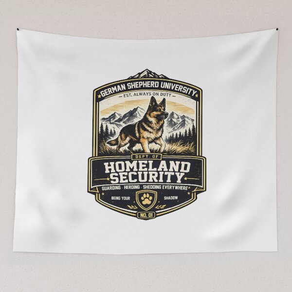 Item preview, German Shepherd Dept of Homeland Security | Funny GSD Varsity Shirt | German Shepherd Mom Gift | GSD University designed and sold by TheDogClub.