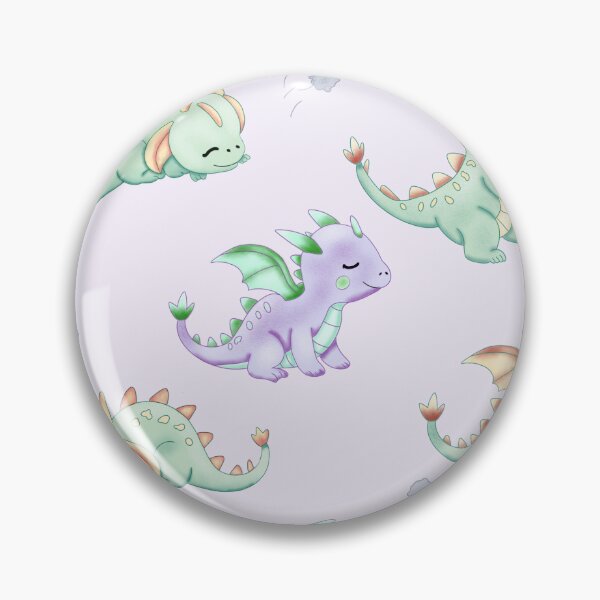 Item preview, Cute Baby Dragon Seamless Pattern | Watercolor Fantasy Dragon Digital Paper | Pastel Nursery Dragon Repeat Print | Whimsical Dragon Fabric Design | Kids Fantasy Pattern designed and sold by mistywoodstudio.