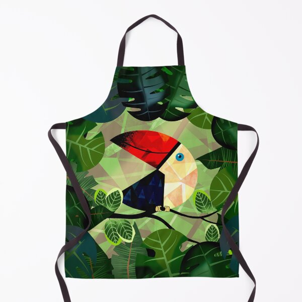 Item preview, Geometric Toucan in Lush Green Jungle designed and sold by Andrew  Hitchen.