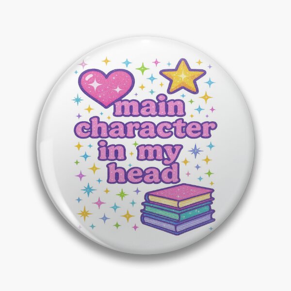 Item preview, Main Character In My Head Y2K Book Lover Design designed and sold by BookedAndDesign.