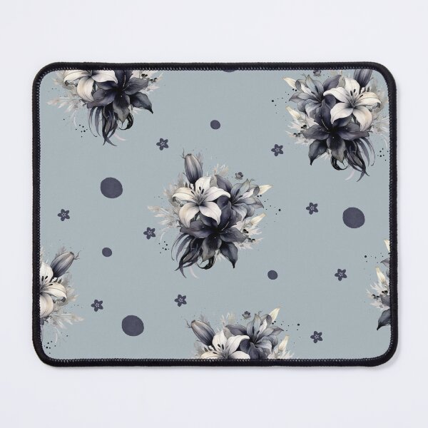 Item preview, Blue Lily Seamless Pattern | Elegant Watercolour Floral Digital Paper | Moody Botanical Repeat Print | Vintage Flower Fabric Design | Blue Floral Background designed and sold by mistywoodstudio.