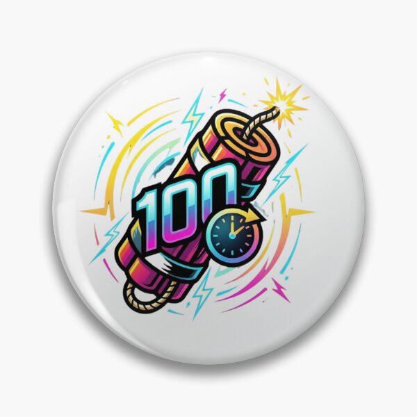Item preview, Dynamic 100 Birthday Celebration - Electric Neon Dynamite designed and sold by CrownINDesign.