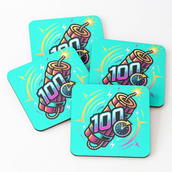 Item preview, Dynamic 100 Birthday Celebration - Electric Neon Dynamite designed and sold by CrownINDesign.