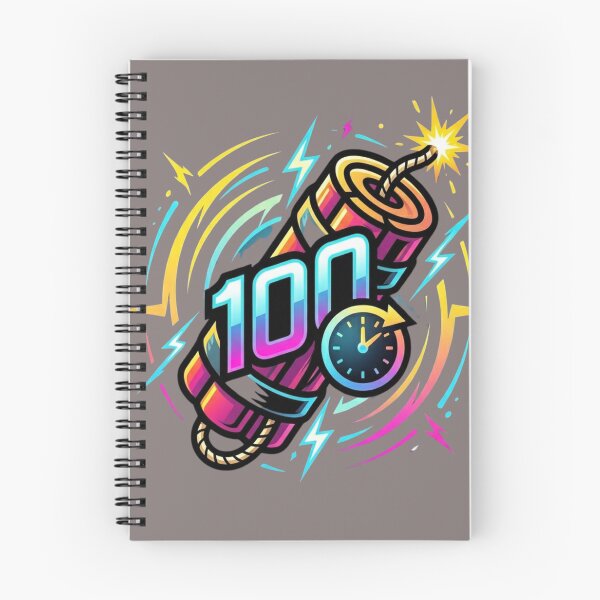 Item preview, Dynamic 100 Birthday Celebration - Electric Neon Dynamite designed and sold by CrownINDesign.
