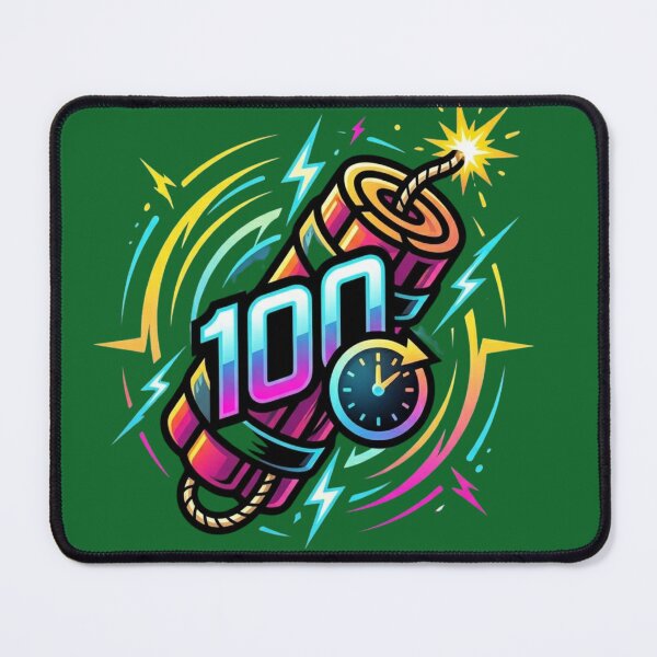 Item preview, Dynamic 100 Birthday Celebration - Electric Neon Dynamite designed and sold by CrownINDesign.