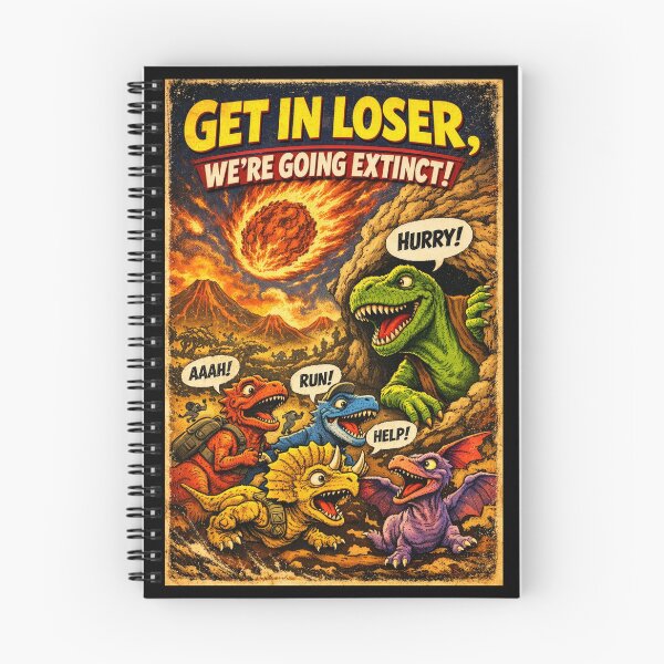 Item preview, Retro Dinosaur Extinction Comic Scene designed and sold by radiogalaxy.